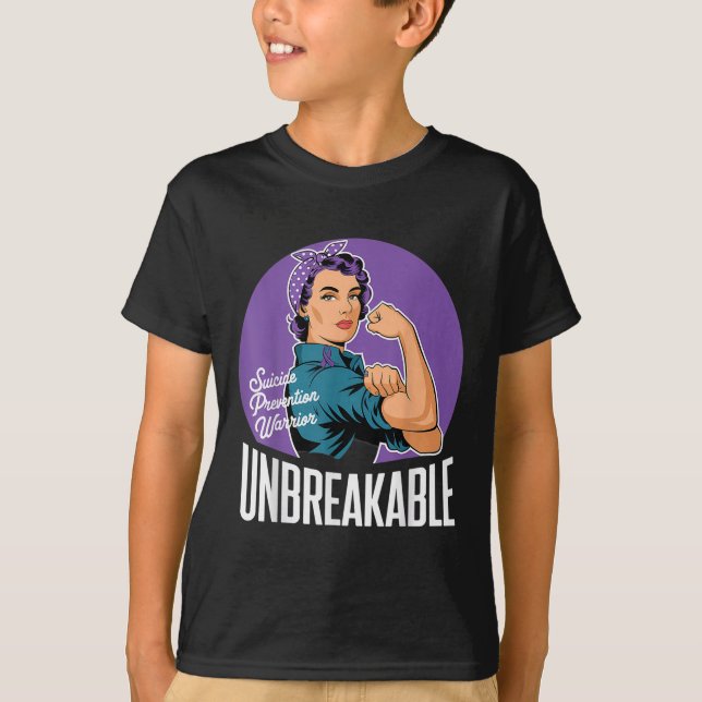 T-shirt Prévention du suicide Sensibilisation Guerrier de  (Devant)