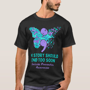 T-shirt Prévention du suicide Sensibilisation Point-virgul