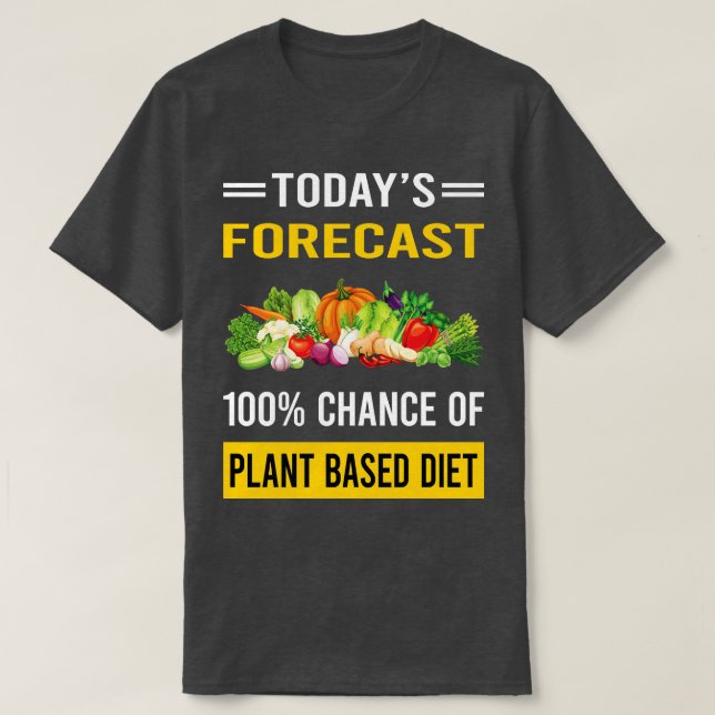 T-shirt Prévision aujourd'hui Plante régime basé sur le  V (Design devant)