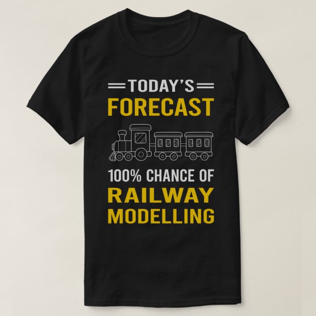 T-shirt Prévision d'aujourd'hui Modèle de modélisation fer (Design devant)