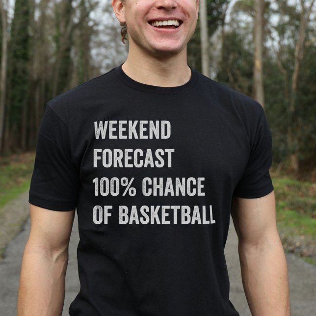T-shirt Prévision du week-end Amusant de basket-ball (Créateur téléchargé)