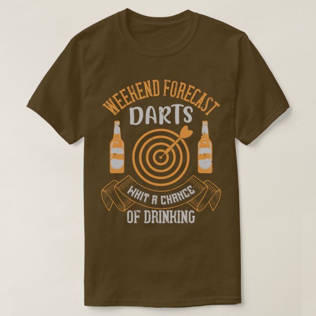 T-shirt Prévision Du Week-End Avec Une Chance De Boire (Design devant)