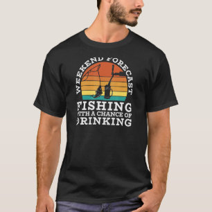 T-shirt Prévision Du Week-End Pêche Avec Une Chance De Pêc