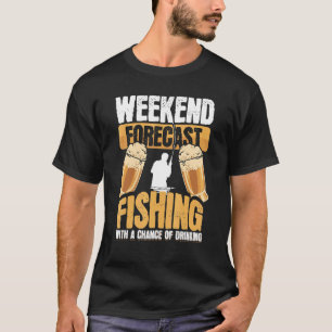 T-shirt Prévision du week-end Pêche bière Boisson
