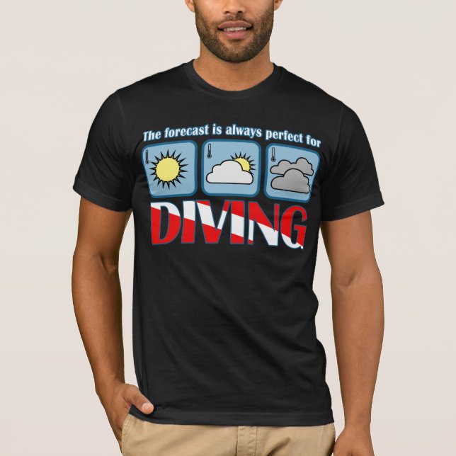 T-shirt Prévision pour la plongée (Devant)