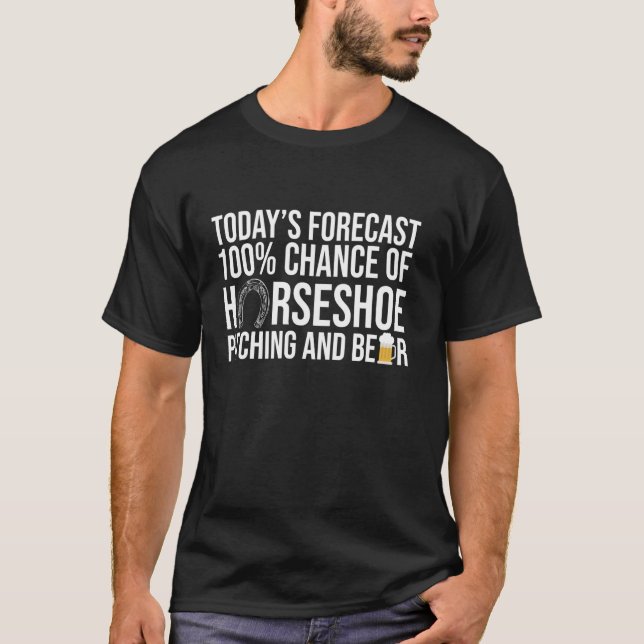 T-shirt Prévisions d'aujourd'hui 100% de Chance de Lancer  (Devant)