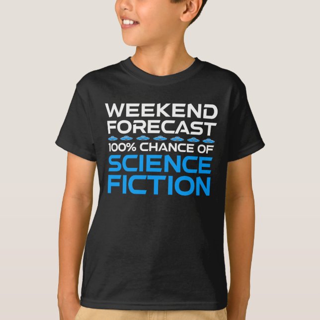 T-shirt Prévisions de fin de semaine - 100% Chance de scie (Devant)