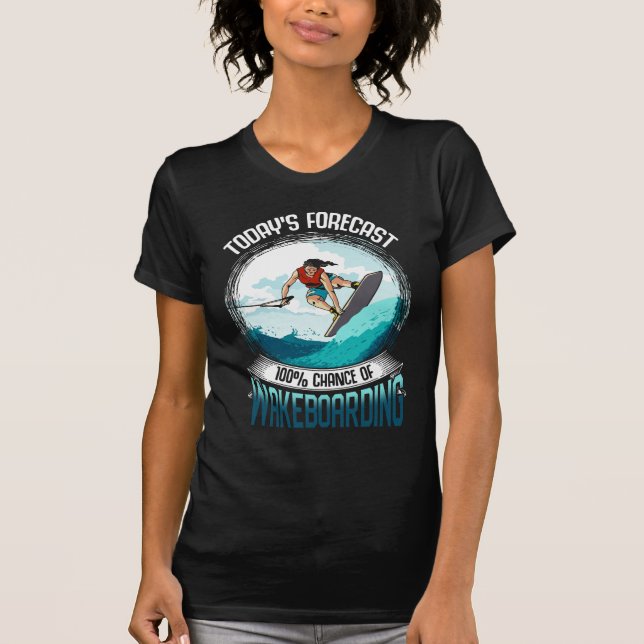 T-shirt Prévisions de Wakeboard Sports nautiques (Devant)