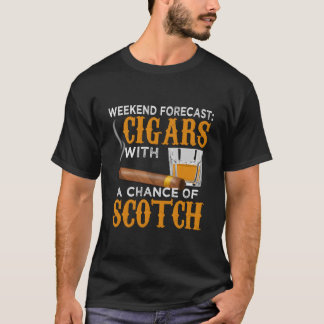 T-shirt Prévisions de week-end Cigares Scotch Cigare Whisk