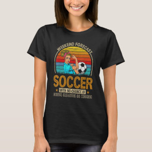 T-shirt Prévisions de week-end de football avec possibilit