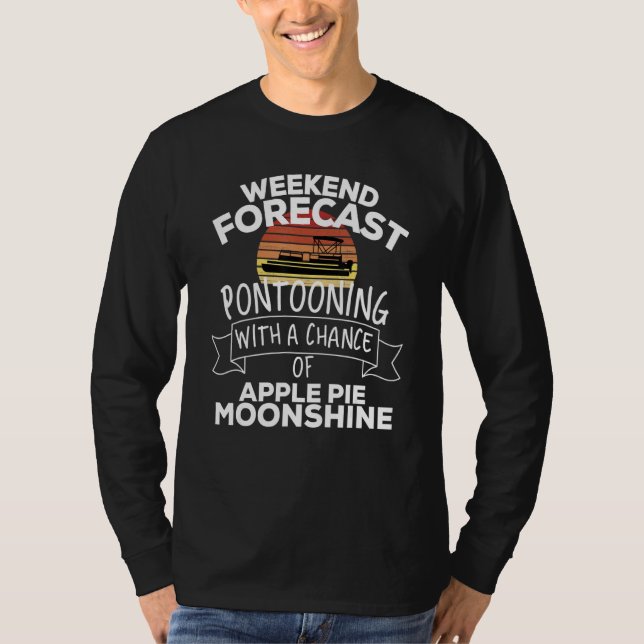 T-shirt Prévisions de week-end Pontooning avec risque de t (Devant)