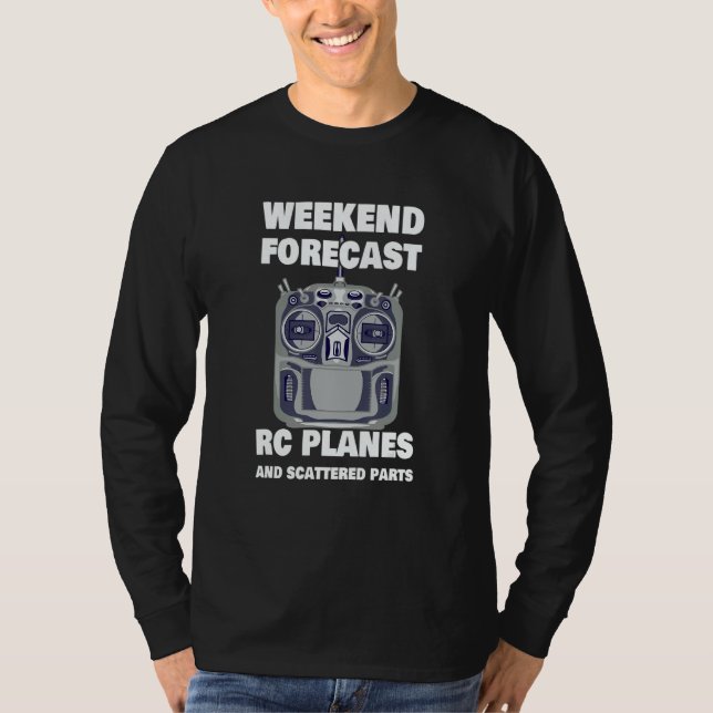 T-shirt Prévisions de week-end pour pilote RC  Avion RC Av (Devant)
