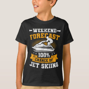T-shirt Prévisions de week-end ski nautique drôle scooter
