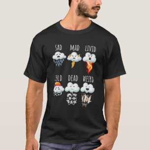 T-shirt Prévisions météorologiques des nuages Rapport des