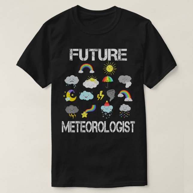 T-shirt Prévisions météorologiques Futur météorologue Mété (Design devant)