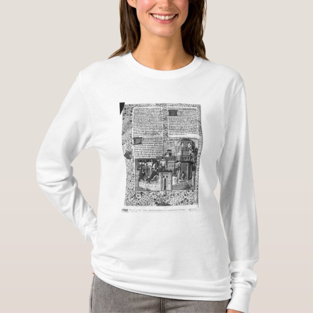 T-shirt Priam observant la reconstruction de Troie (Devant)