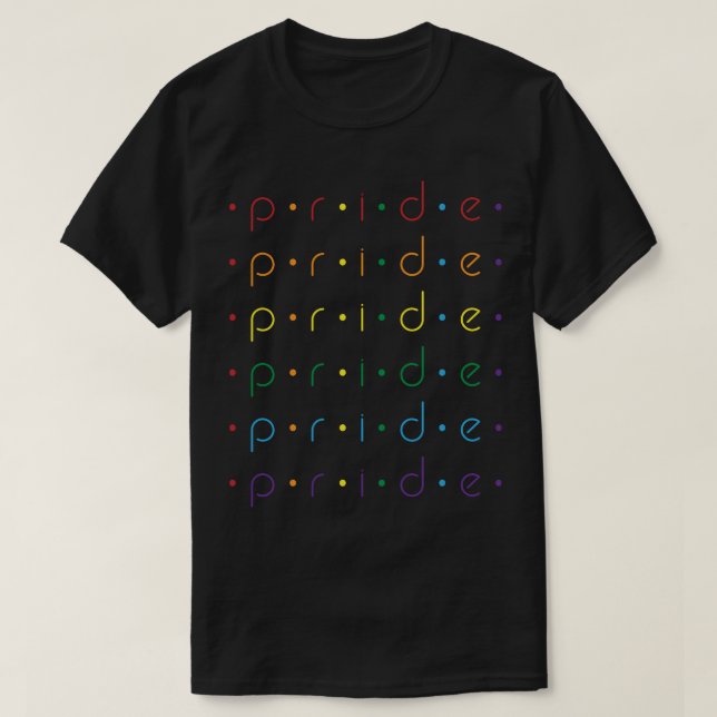 T-shirt Pride Arc-en-ciel Motif Dots Gay LGBT Queer Ally (Design devant)