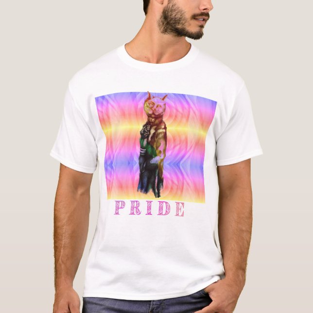 T-Shirt Pride chat steampunk 3 (Devant)