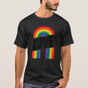 T-shirt Pride Coeur Lgbtq Bisexuel Arc-en-ciel Amour Trans