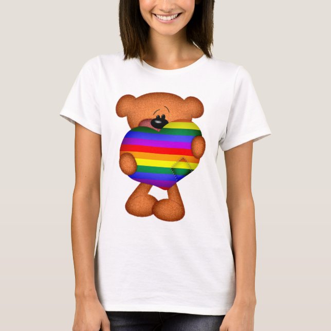T-shirt Pride Coeur Teddy Ours (Devant)