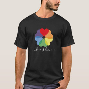 T-shirt Pride Coeurs arc-en-ciel L'amour est l'amour