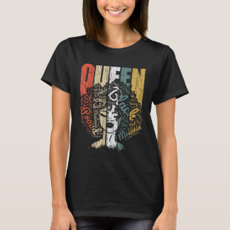 T-shirt Pride de la Reine noire pour les femmes Pouvoir af