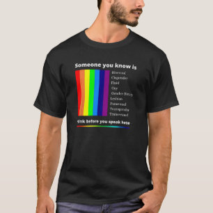 T-SHIRT PRIDE DU DRAPEAU LGBTQ ALLY GAY PRIDE SHIRT RAINBO