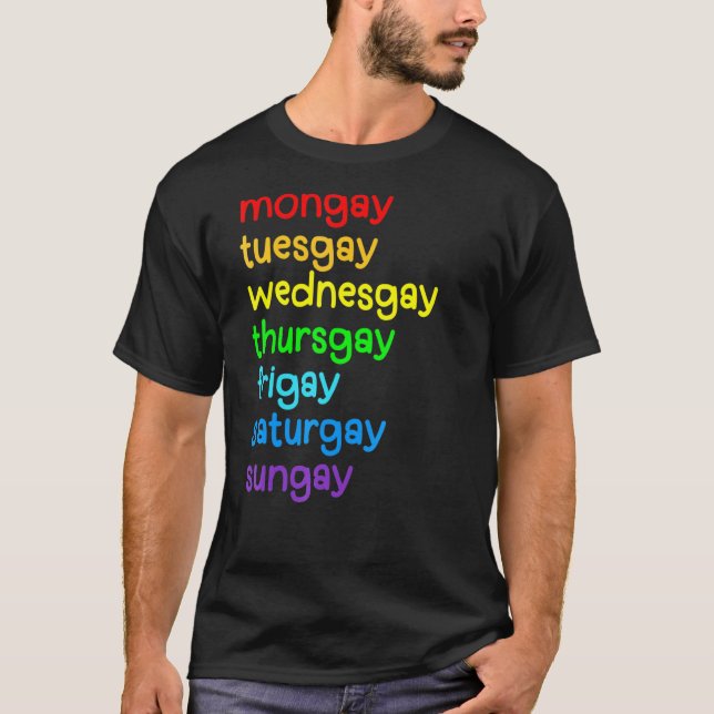 T-shirt Pride Gay Agenda Amour Lgbt Tee (Devant)