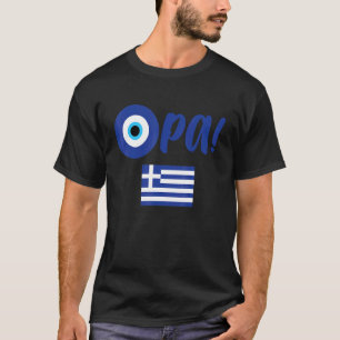 T-shirt Pride grecque Opa drapeau grec Hellas Grèce mal oe