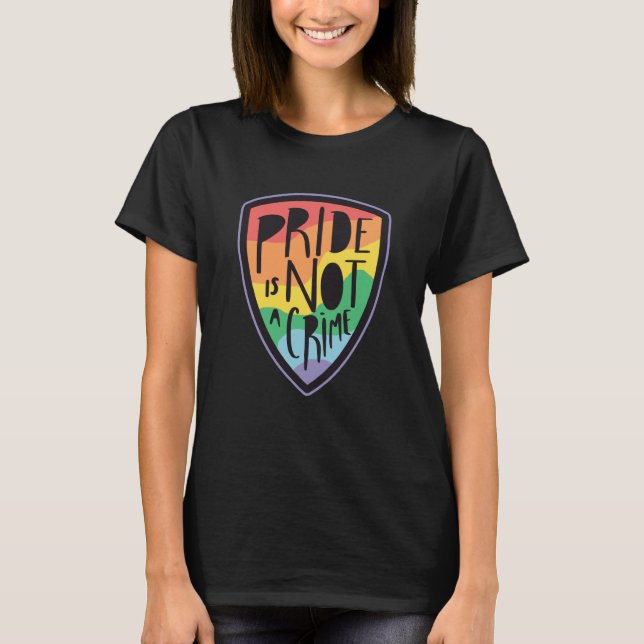 T-shirt Pride is not a crime LGBT (Devant)