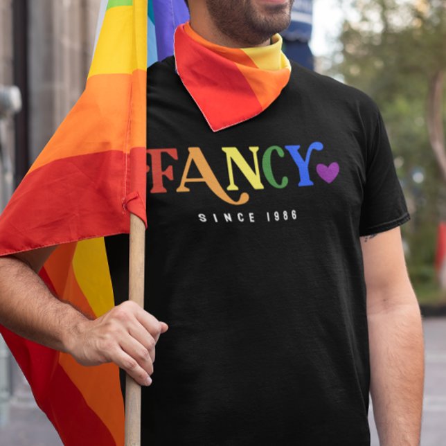 T-shirt Pride LGBT Fancy depuis l'année Coeur (Créateur téléchargé)