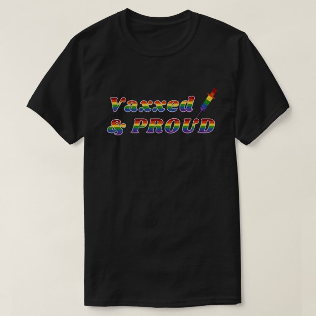 T-shirt Pride LGBT Vaxxed & Fiers (Design devant)