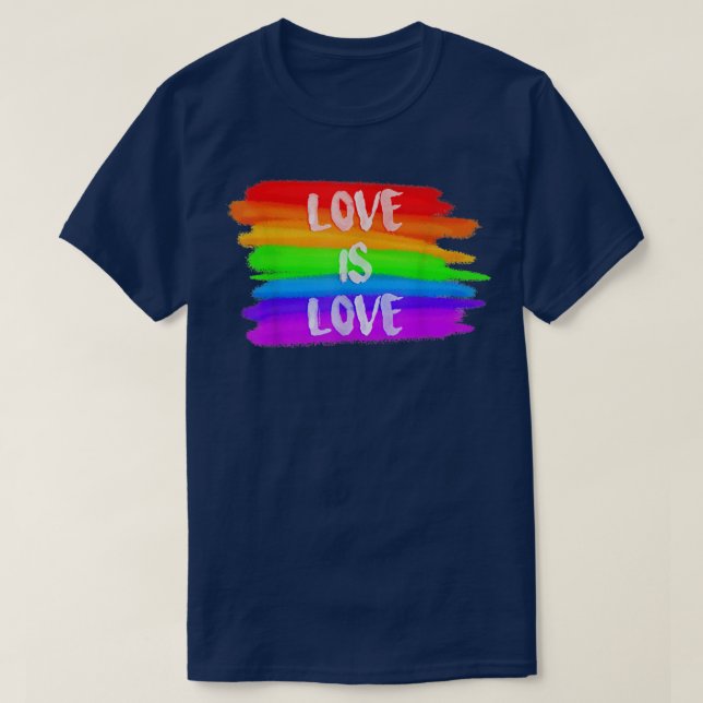 T-shirt Pride March  Rainbow LGBT Equality Love Is Love  (Design devant)