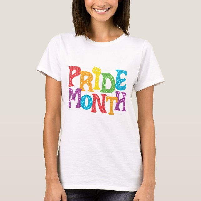 T-shirt Pride Mois femmes blanches (Devant)