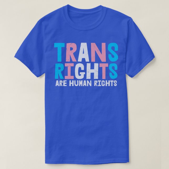 T-shirt Pride Mois Les droits trans sont des droits humain (Design devant)