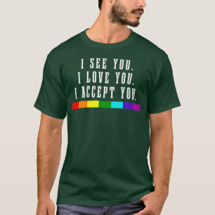 T-shirt Pride Month LGBTQ Rainbow Flag Gay Lesbian Queer