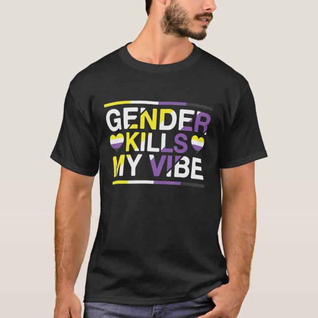T-shirt Pride non binaire Genderfluide Sexe Droits Non Bin (Devant)