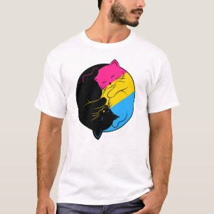 T-shirt Pride Pansexual Queer LGBT Yin Yang Chats Kittens
