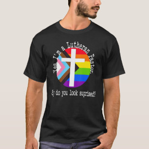 T-shirt Pride Pastor pour Ally Lgbtqia+ Luthérien Inclusiv