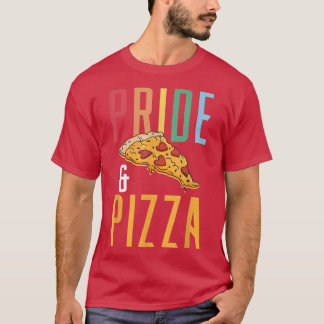 T-shirt Pride & Pizza - LGBT Gay pride drapeau arc-en-ciel