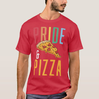 T-shirt Pride & Pizza - LGBT Gay pride drapeau arc-en-ciel