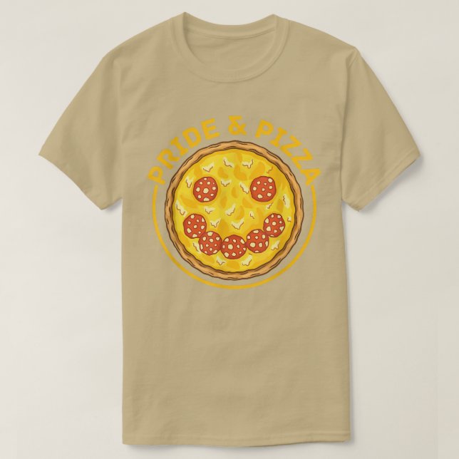 T-shirt Pride & Pizza Lgbt Gay pride Rainbow Drapeau Lgbtq (Design devant)