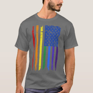 T-shirt Pride Rainbow American Flag Mois Gay pride