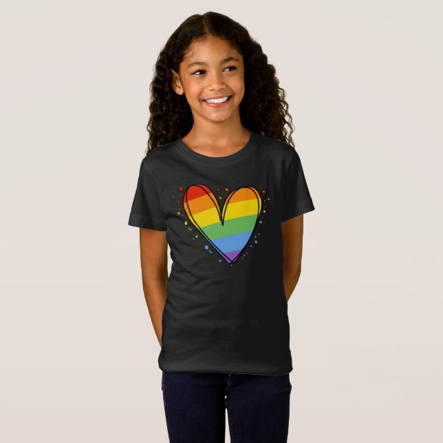  T-shirt Pride Rainbow LGBTQ (Devant entier)
