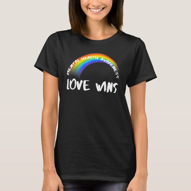 T-shirt Pride Rainbow Lgbtq Love Wins (Devant)