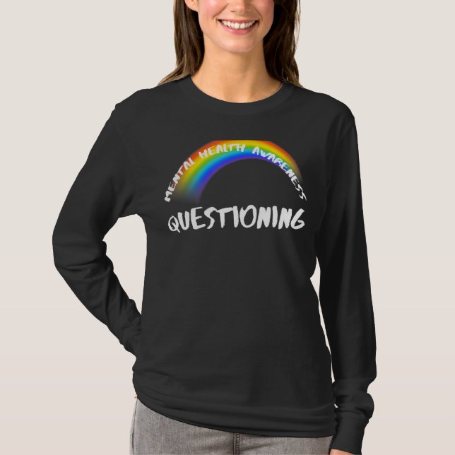 T-shirt Pride Rainbow Lgbtq Questionnement (Devant)