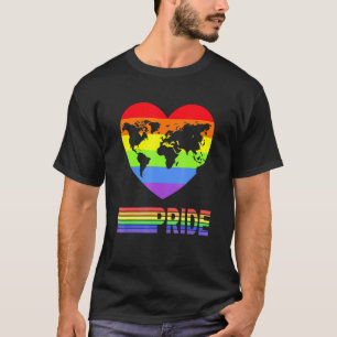 T-shirt Pride Rainbow Love Earth World Lesbian Gay Men Wom