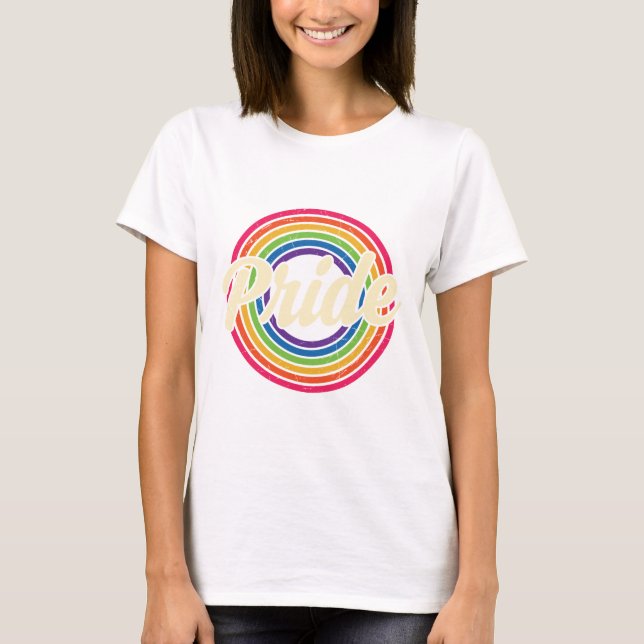 T-shirt Pride Retro Grunge (Devant)