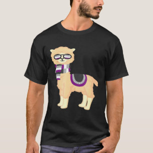 T-shirt Pride sexuelle Cool Llama avec Ace Pride Sunglasse
