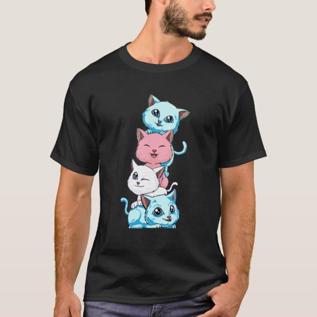 T-shirt Pride transgenre Chat Lgb Transporter Drapeau Chat (Devant)